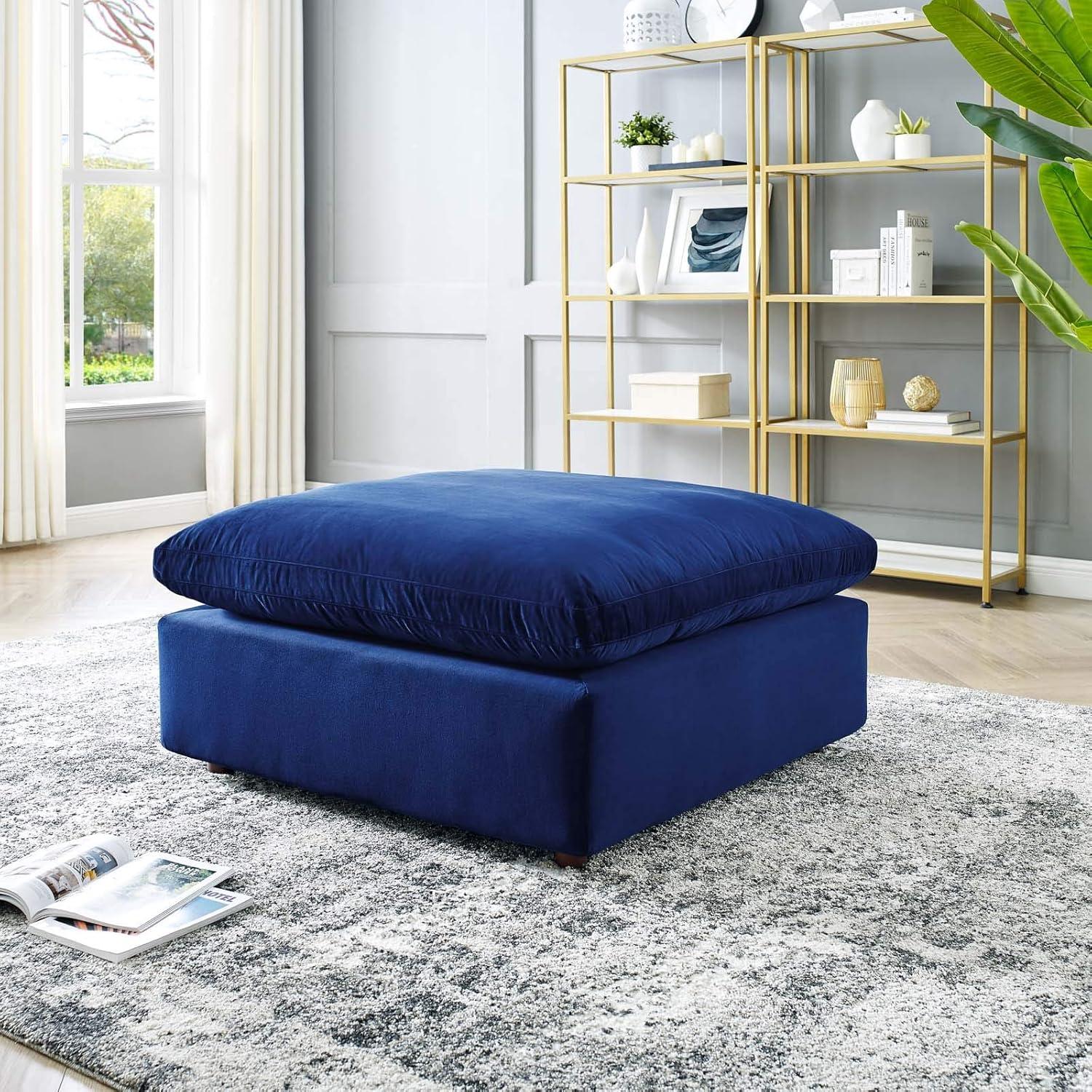 Modway Commix Down Filled Overstuffed Performance Velvet Ottoman