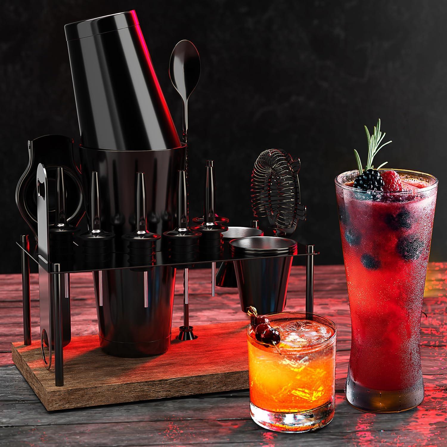 JoyTable Bar Set Cocktail Shaker Set, Stainless Steel Bartender Kit, Cocktail Set with Bar Tools