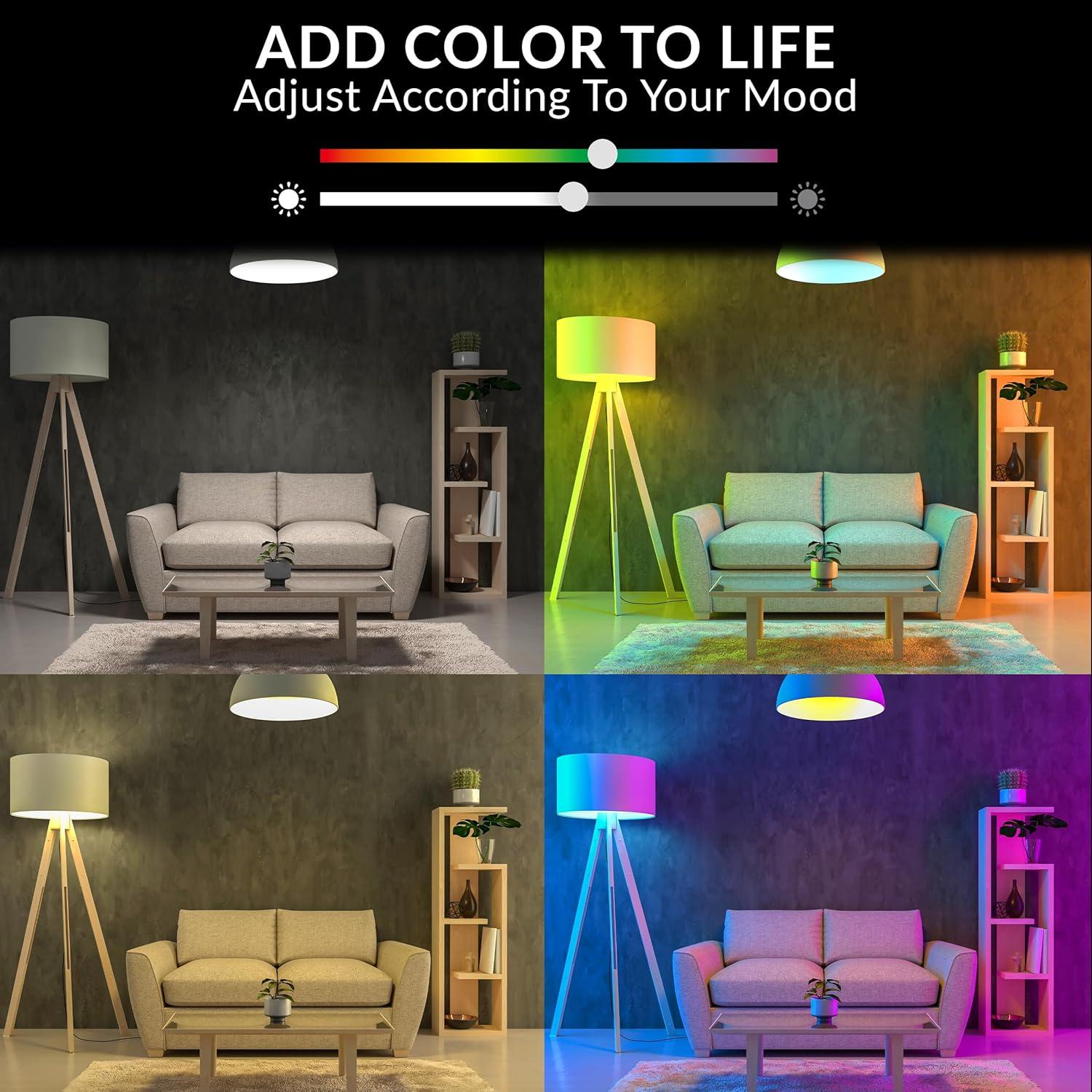 WBM LLC 1651B-4PK-01 Himalayan Glow 40 Watt Equivalent E26/Medium (Standard) Light Bulb (Set of 4)