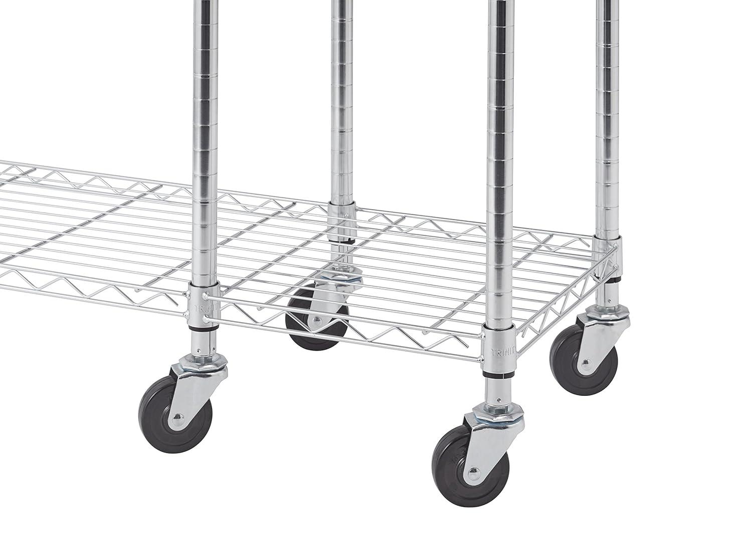 Chrome Wire Free-Standing Closet with Adjustable Shelves