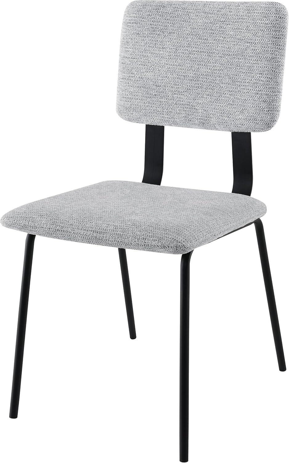 Coaster Calla Contemporary Fabric Upholstered Dining Side Chair in Gray