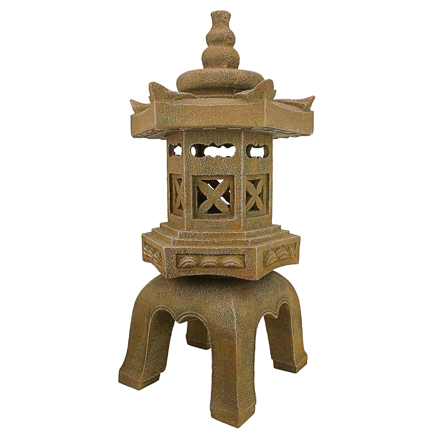 Design Toscano Sacred Pagoda Lantern Illuminated Statue