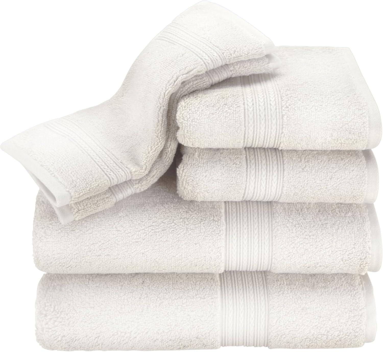Luxurious White Egyptian Cotton Hand Washcloth Set