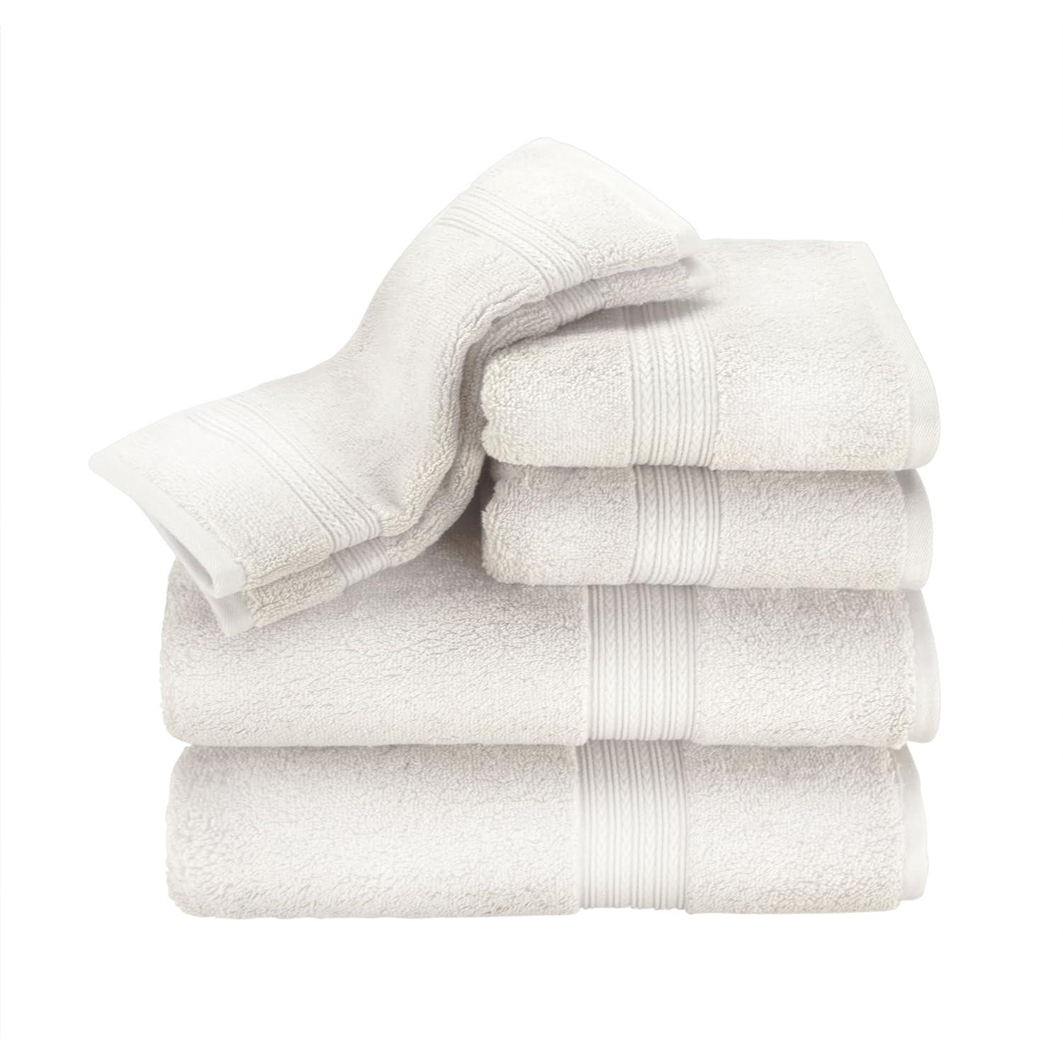 Luxurious White Egyptian Cotton Hand Washcloth Set