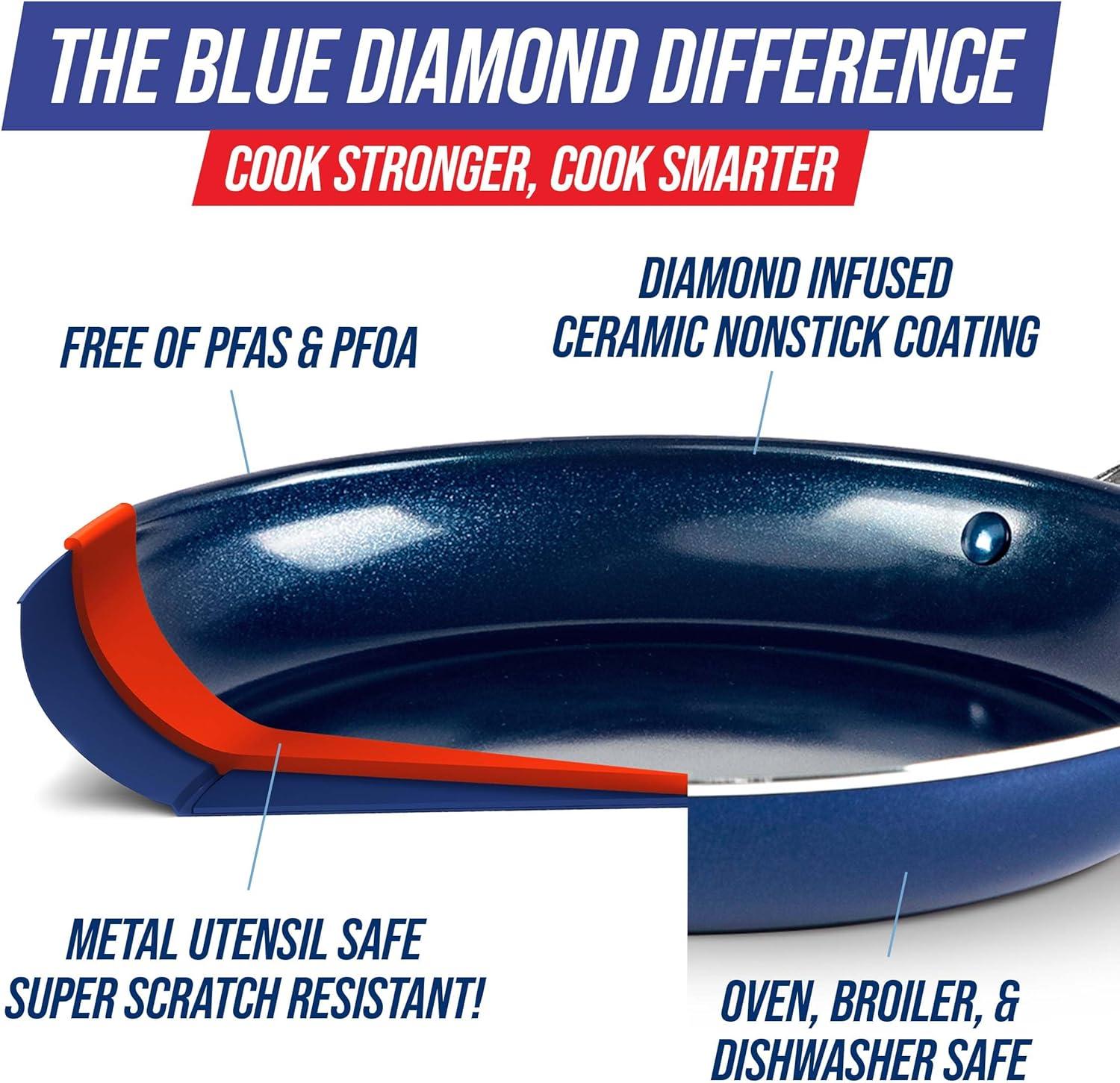 Blue Diamond Non Stick Ceramic Frying Pan