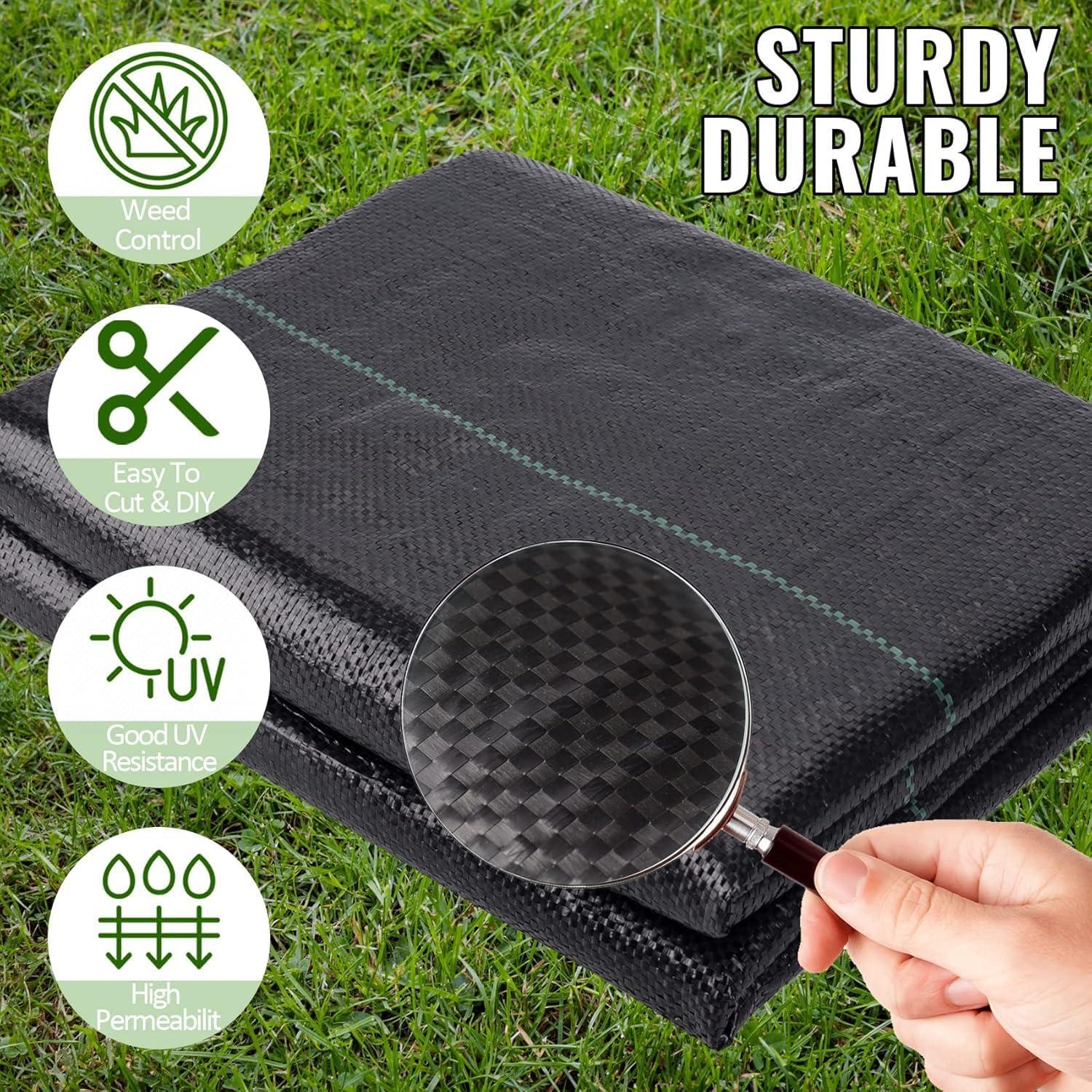 4ft x 100ft Weed Barrier Landscape Fabric Heavy Duty Premium Weed Control Fabric Durable & Eco-Friendly Weed Block Gardening Mat Landscaping Fabric