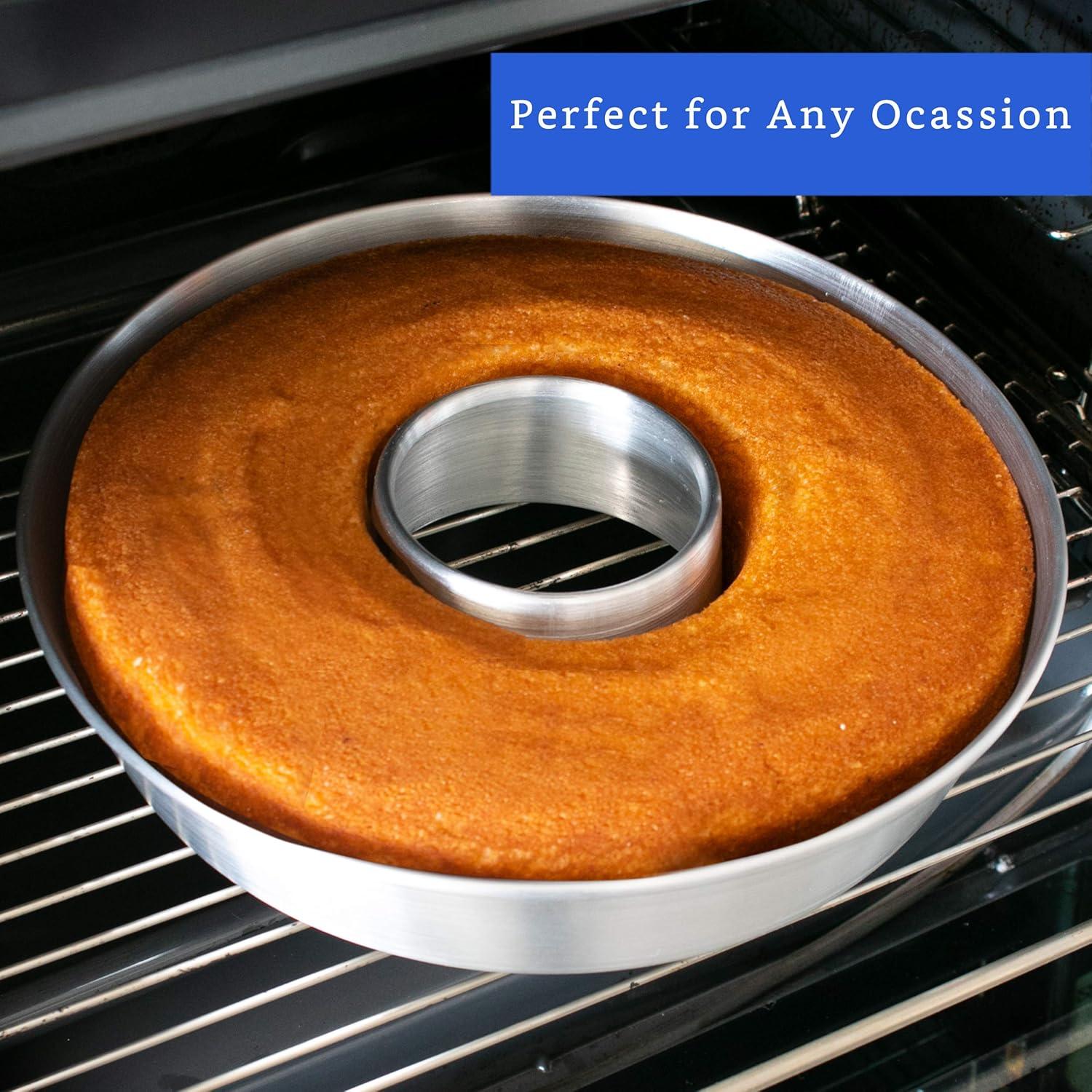 Aluminum Ring Cake Pan (9.5 in) - Ring Mold Pan - Flan Cake Pan - Tube Cake Pan by Globe Rocket