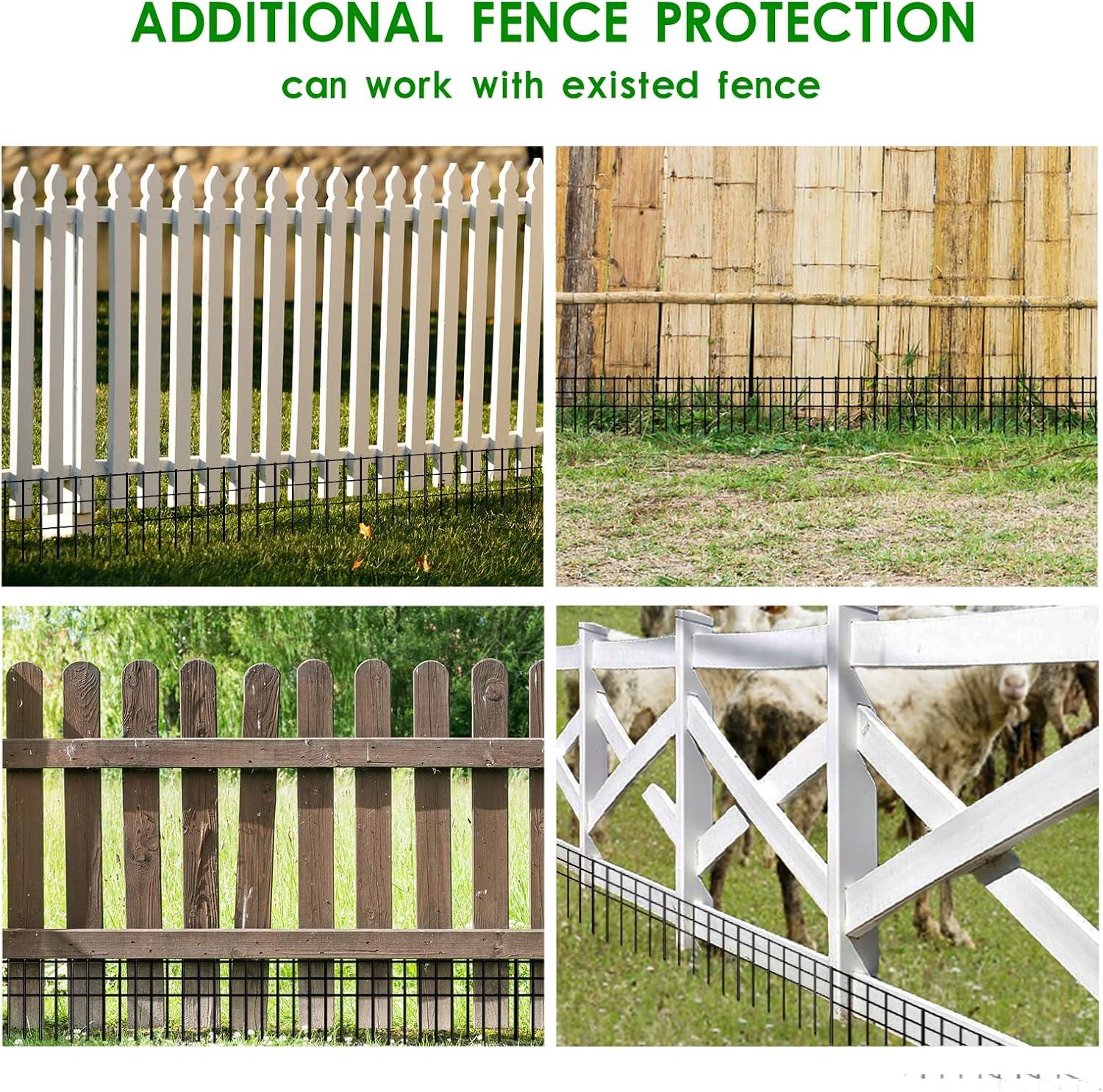 24x15-inch Black Coated Metal Animal Barrier Fence