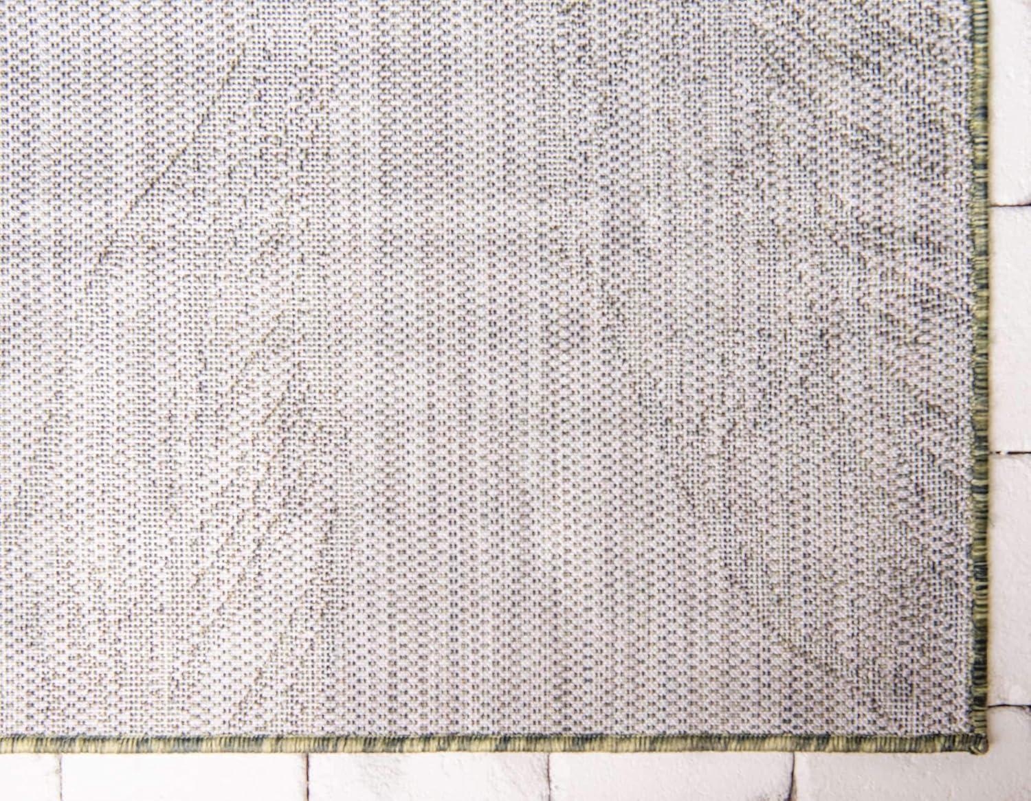 Unique Loom 5' 1 x 8' 0 Rectangle Indoor/Outdoor Botanical Green Area Rug