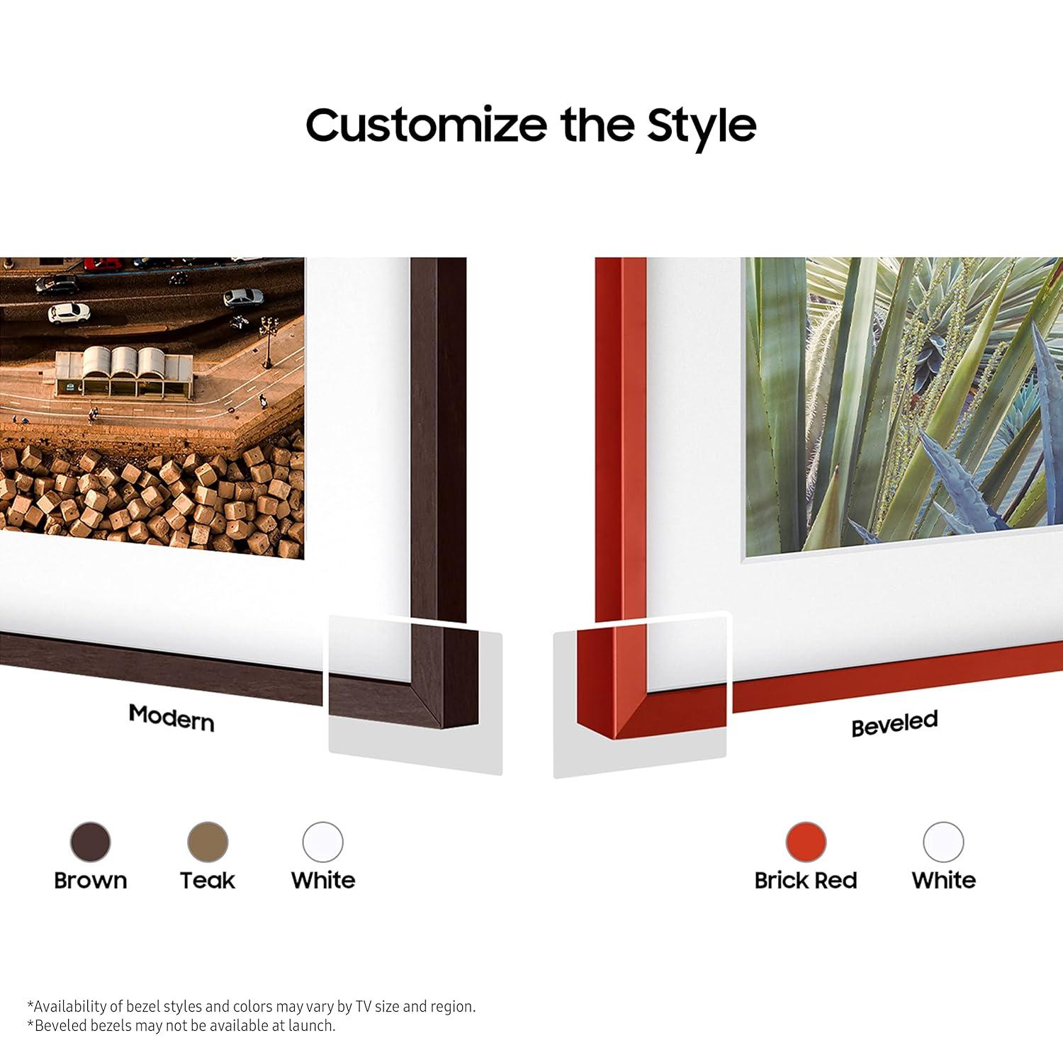 Samsung 85" The Frame Customizable Bezel - Modern Teak