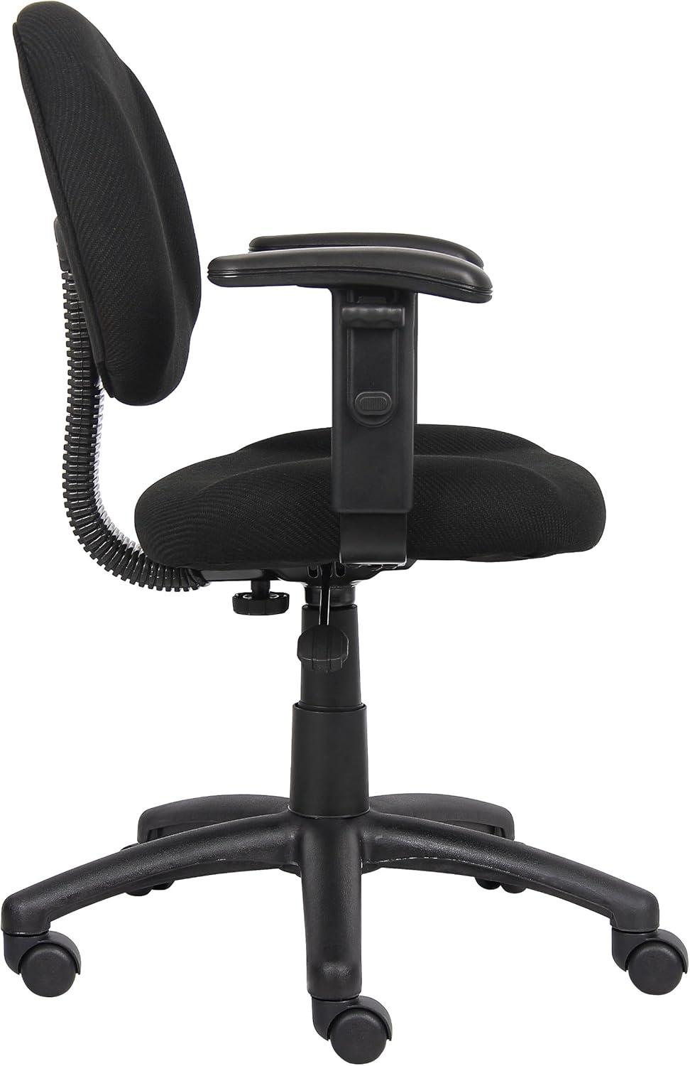 Boss Office Products DX Posture Office Chair with Adjustable Arms in Black