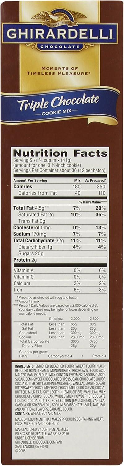 Ghirardelli Triple Chocolate Cookie Mix - 52.5 oz.