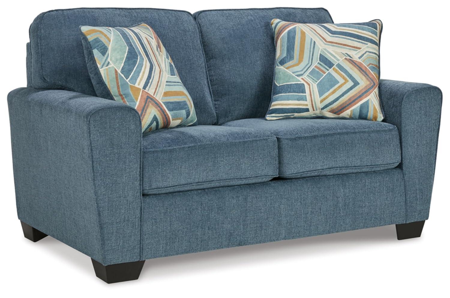 Signature Design by Ashley Cashton Blue Loveseat
