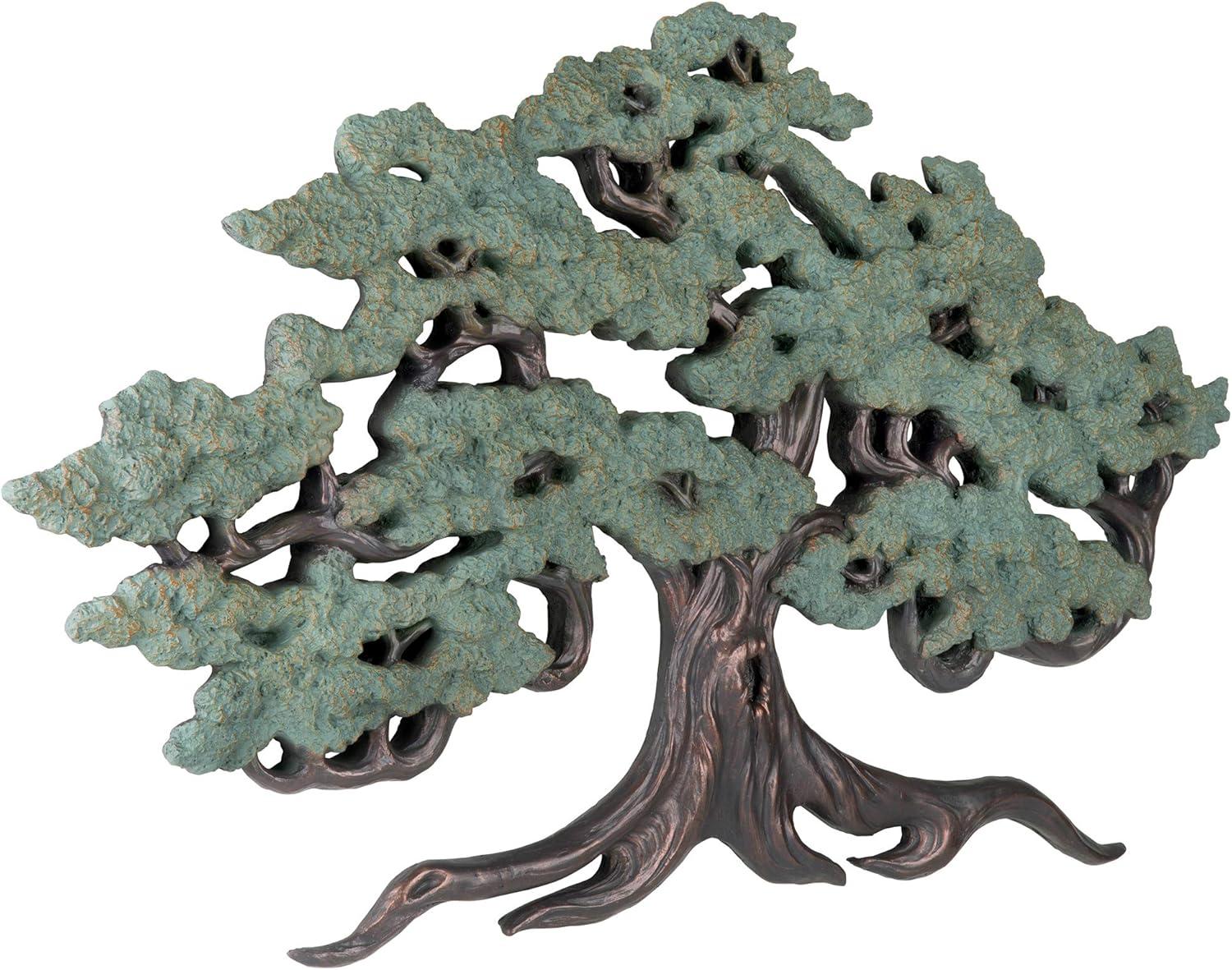 Eternal Tree of Life Large Resin Wall Sculpture in Faux Bronze Verdigris