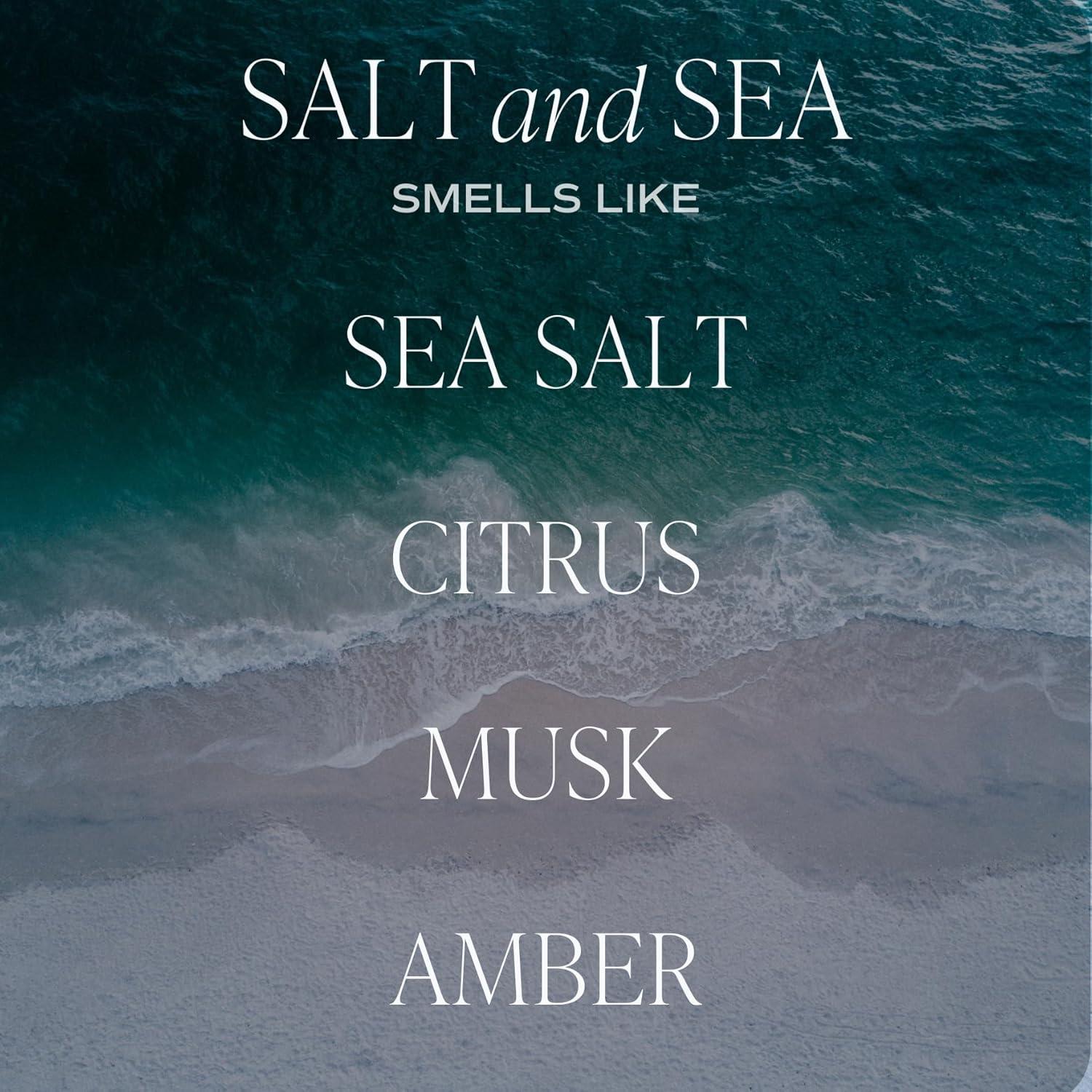 Sweet Water Decor Salt & Sea 15oz Tan Matte Jar Soy Candle
