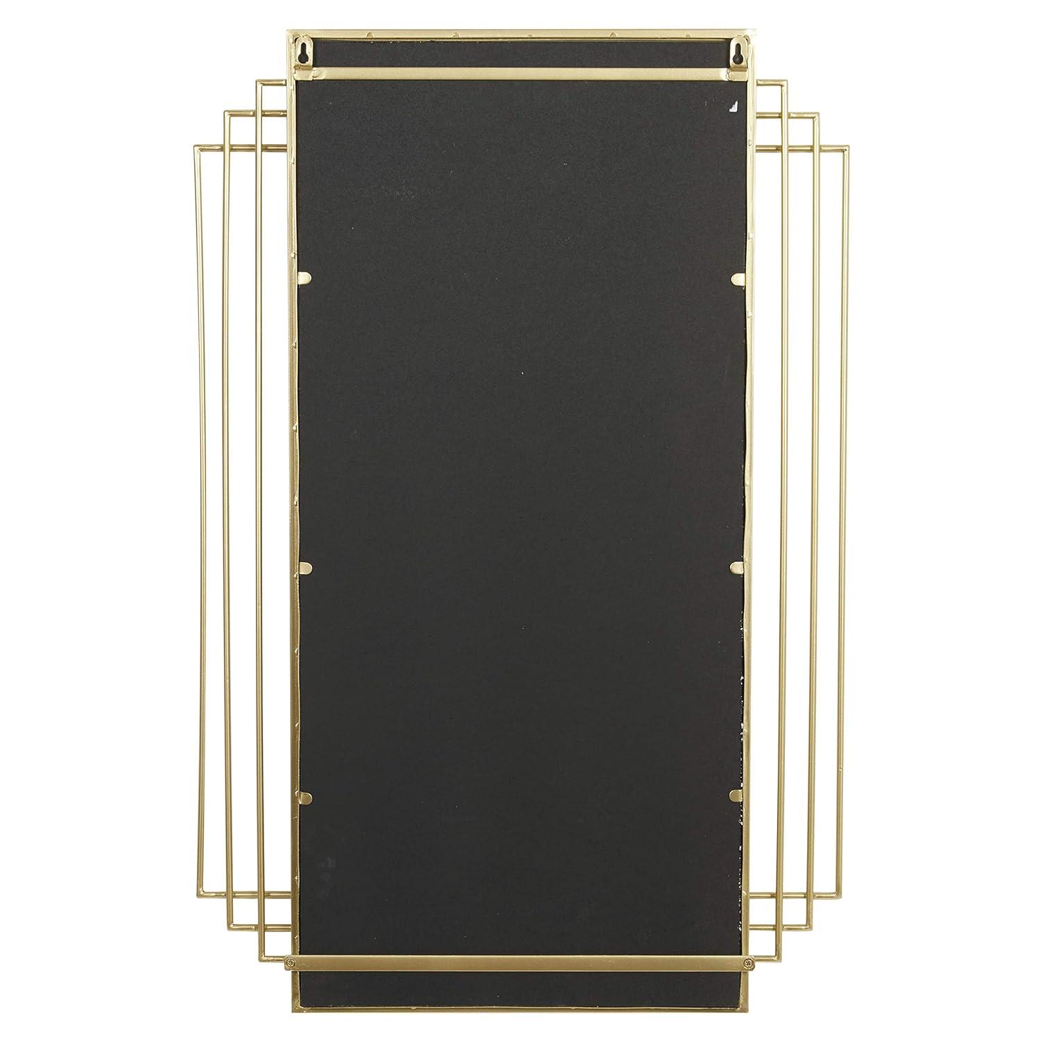 CosmoLiving by Cosmopolitan CosmoLiving by Cosmopolitan Gold Metal Geometric Wall Mirror