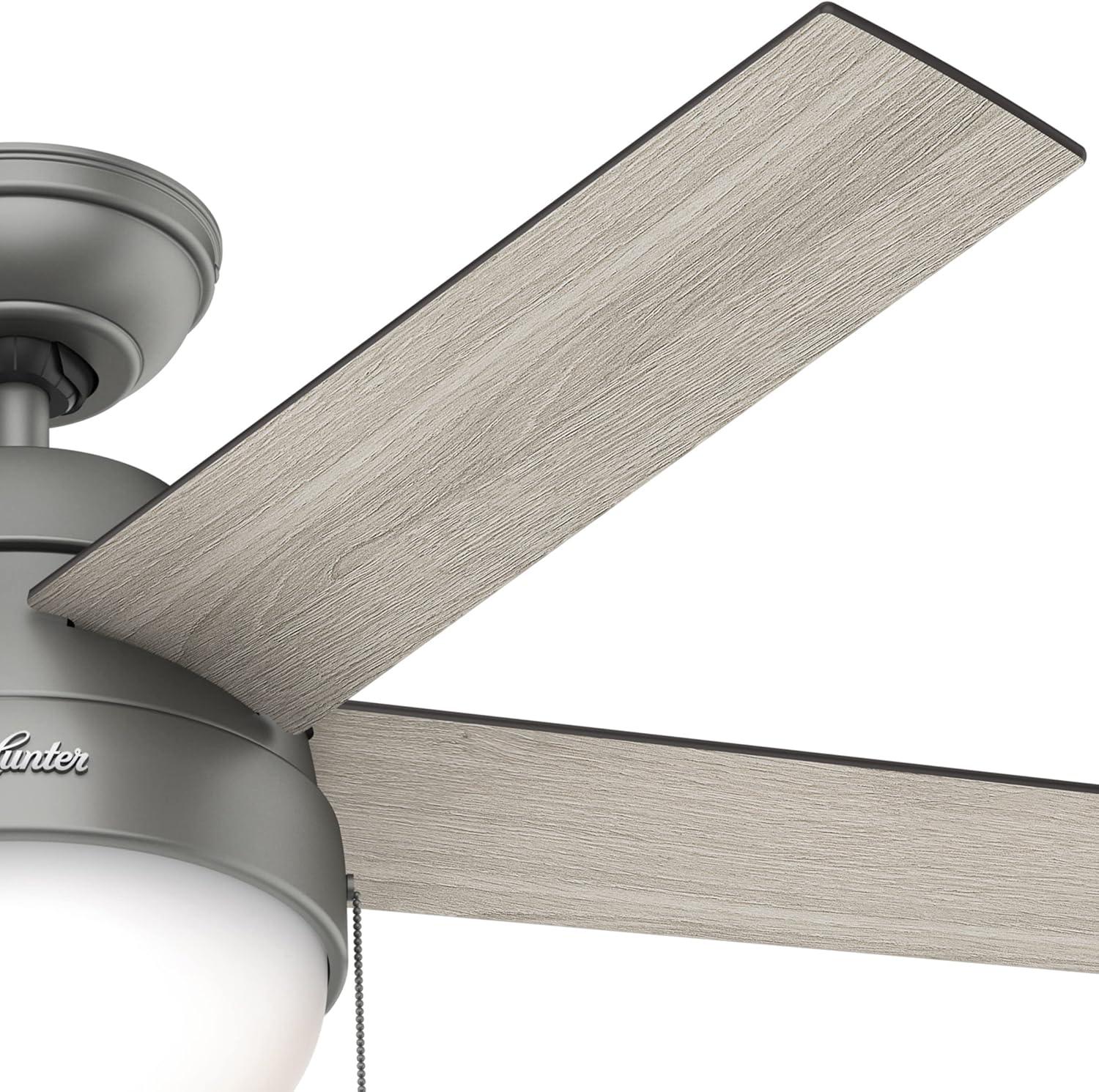 Hunter Fan 46" Anslee Standard Ceiling Fan with Pull Chain and Light Kit Included