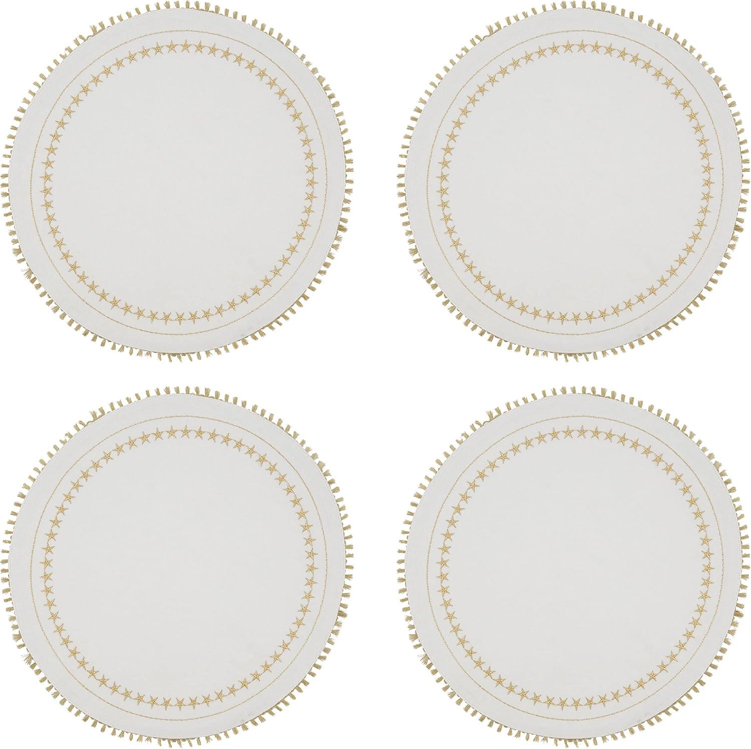 100% Cotton No Pattern Round Placemat