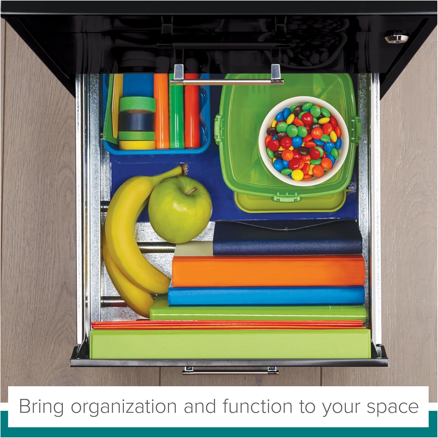 Width Pencil Drawer Vertical File Cabinet, Black