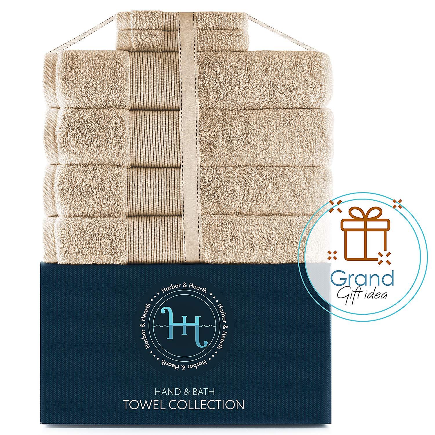 Hearth & Harbor Hearth & Harbor 4-Piece 100% Cotton Mats and Towel Set