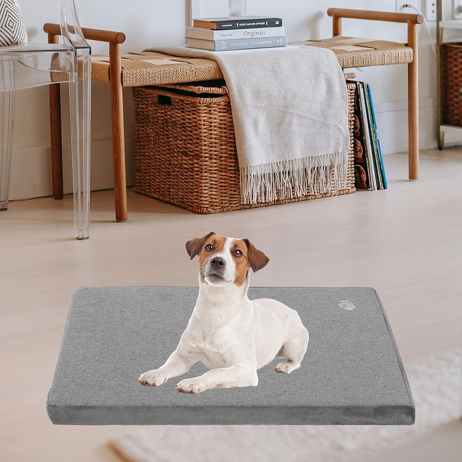 Gray Orthopedic Medium Waterproof Dog Bed Mat