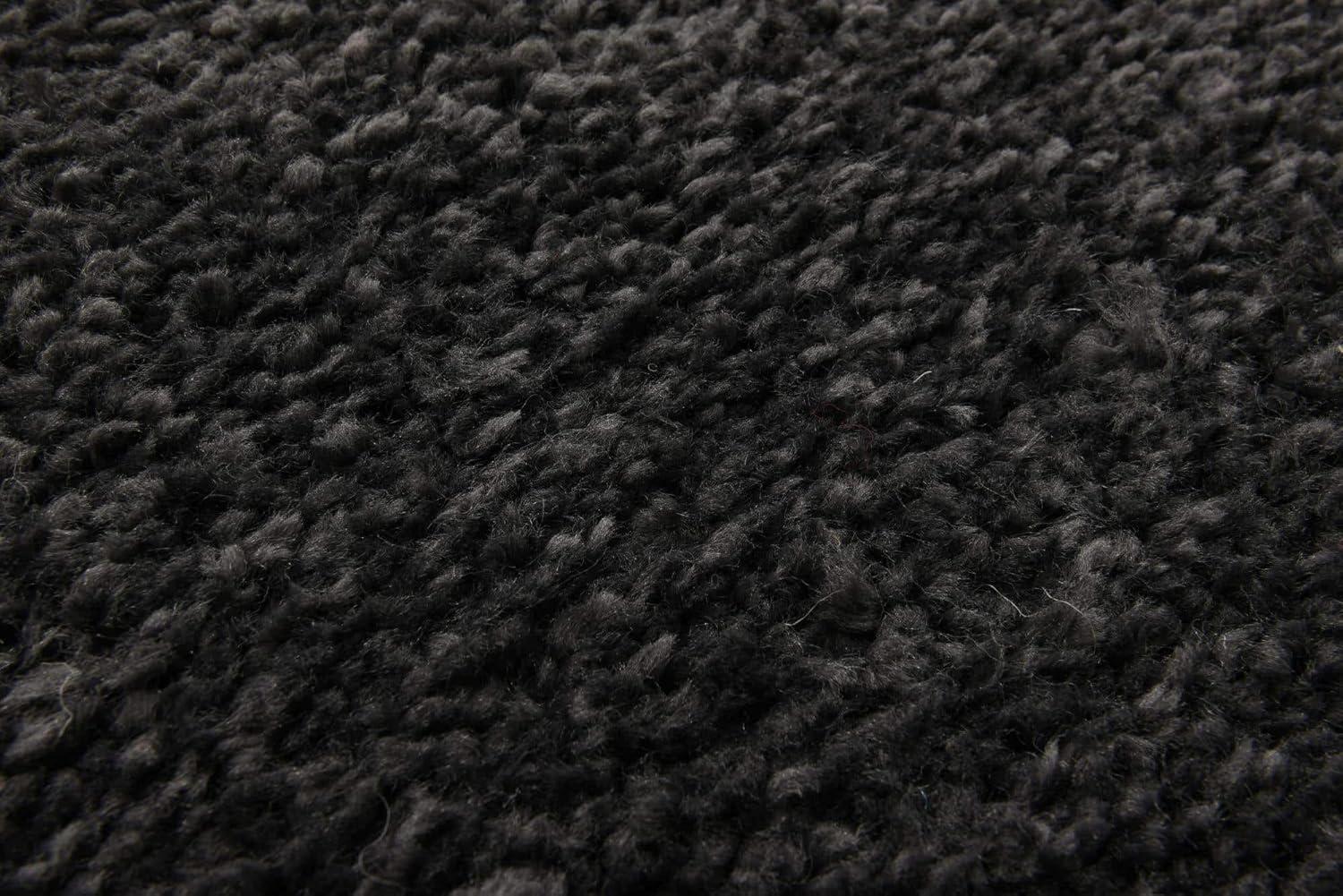 Charcoal Chic 5' x 7' Plush Shag Area Rug for Easy Care