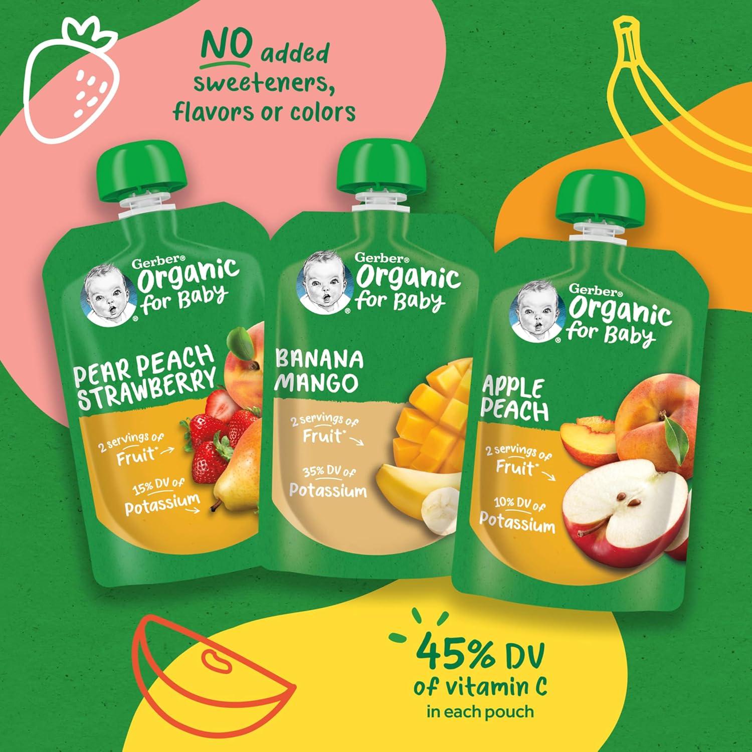 Gerber Stage 2 Organic Baby Food Pouches - Fruit & Veggie Value Pack - 3.5oz/9pk