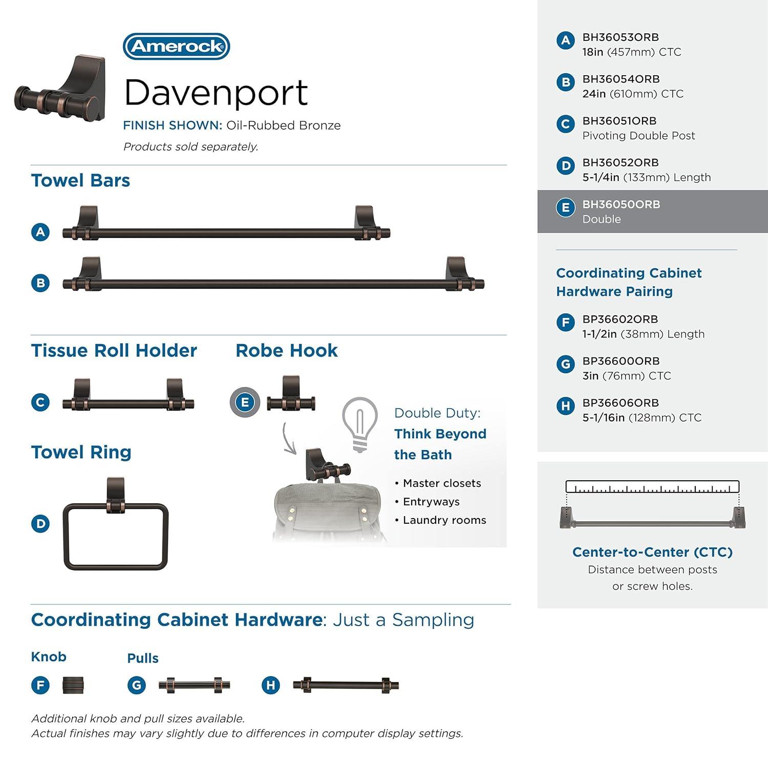 Davenport Wall Mounted Robe Hook