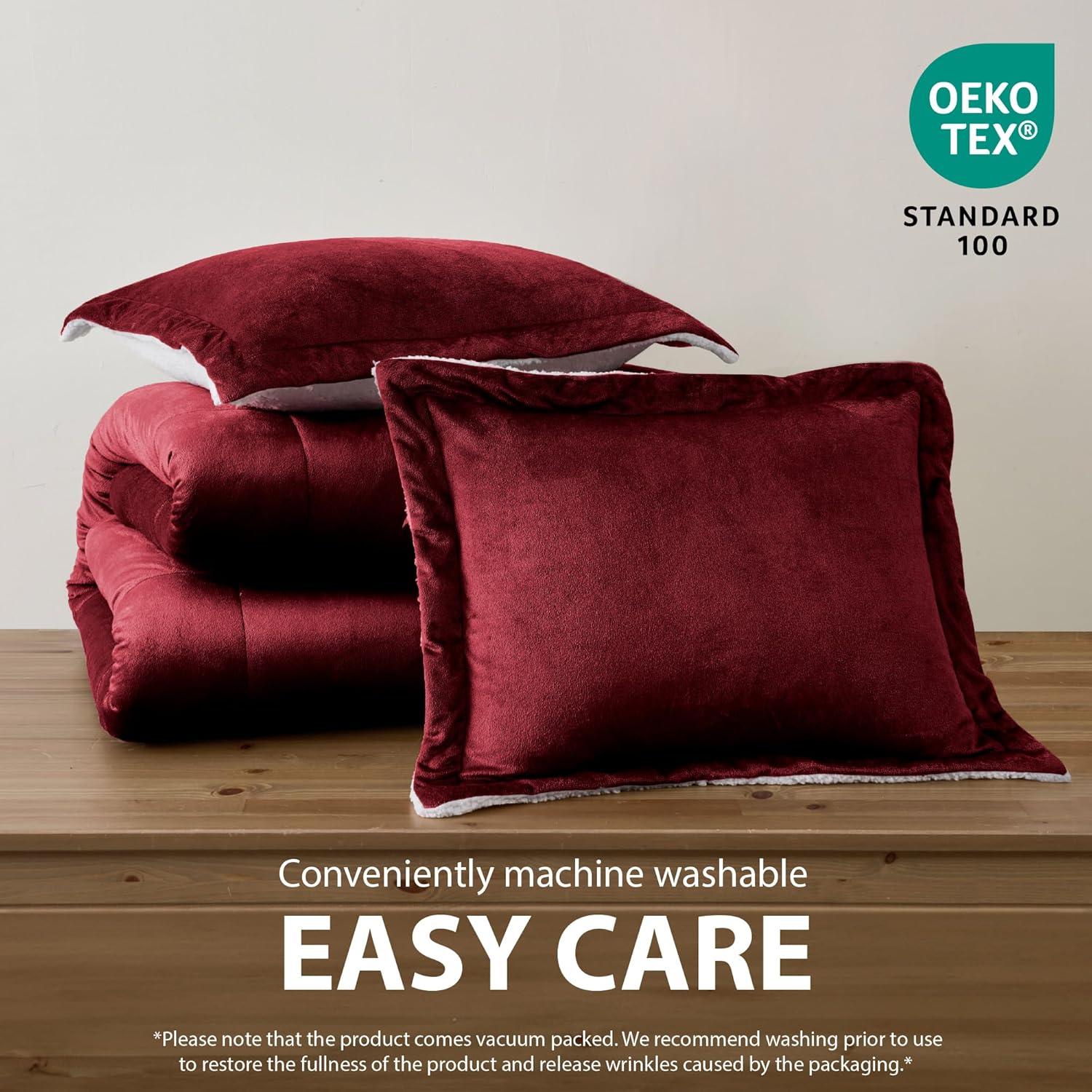 Ultra Plush Reversible Micro-Mink and Sherpa 3-Piece Comforter Set