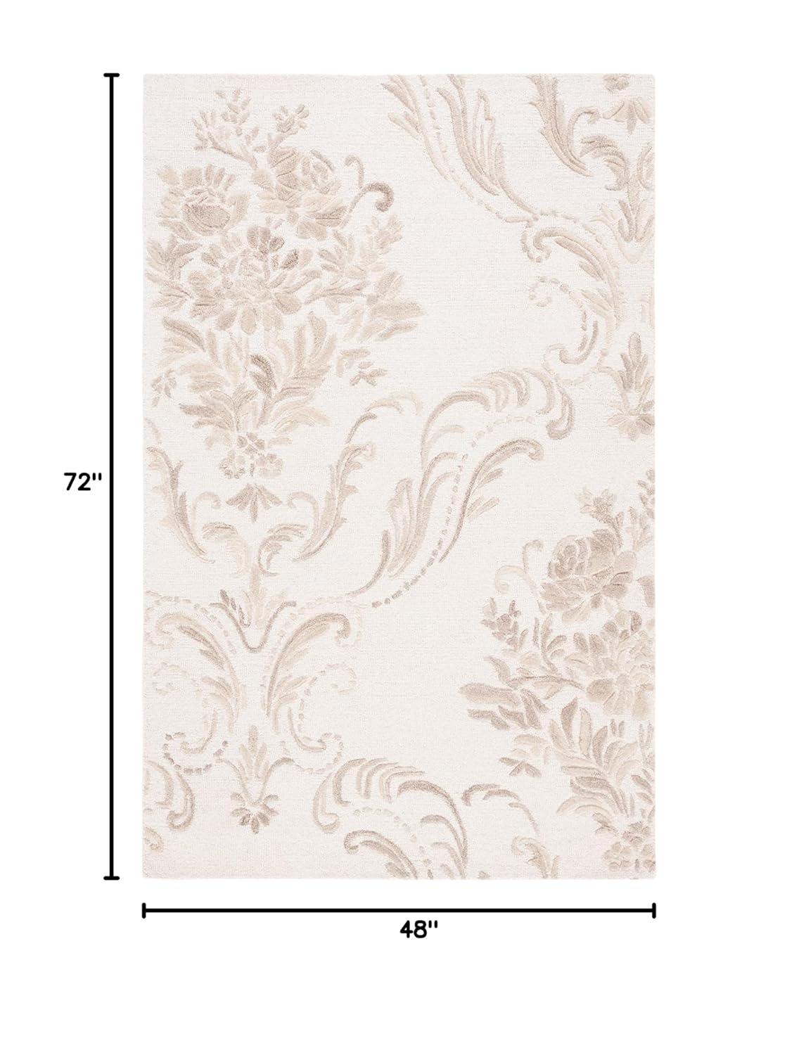 Jardin JAR732 Hand Tufted Area Rug - Ivory/Beige - 4'x6' - Safavieh