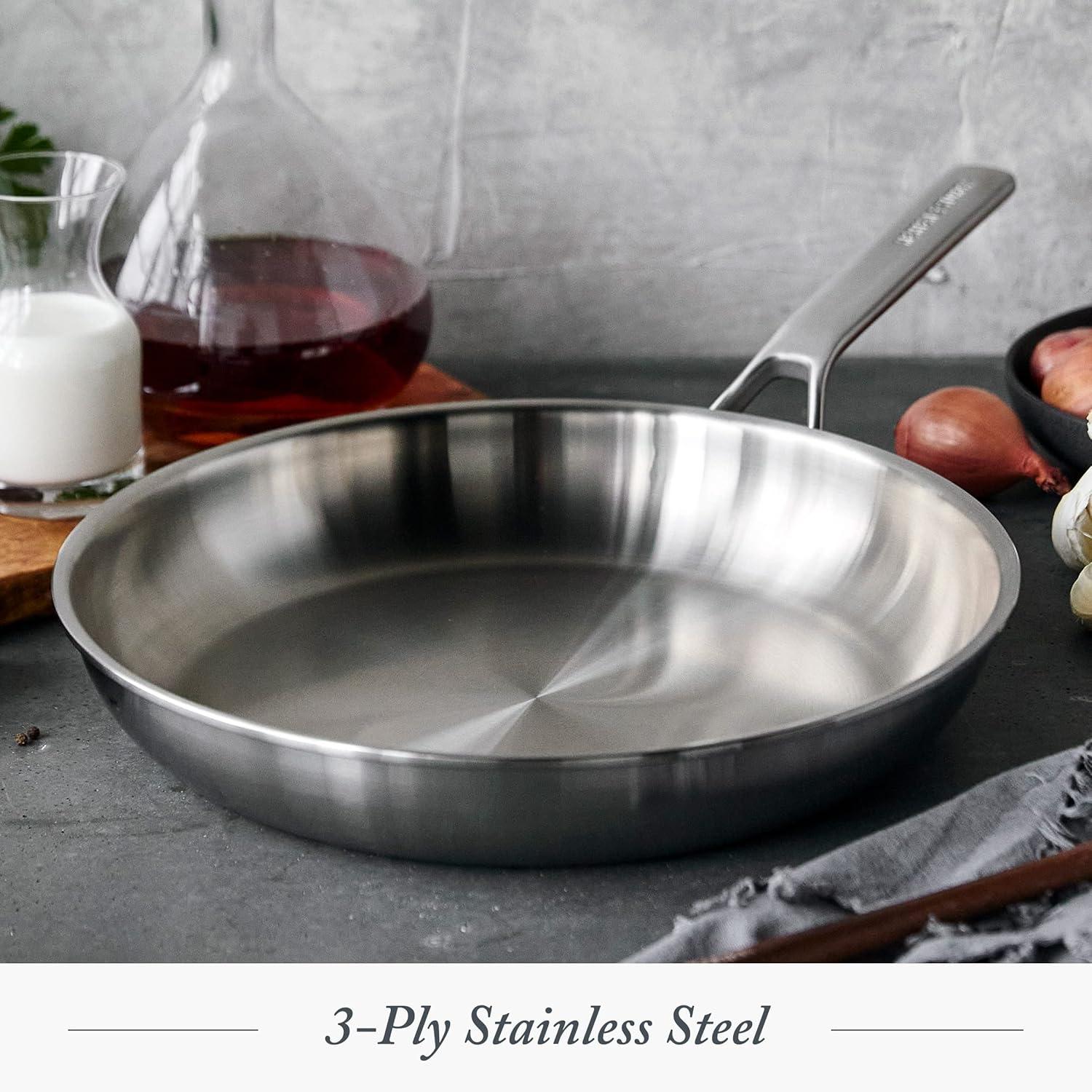 Stainless Steel 12" Non-Stick Frying Pan with Welded Handle