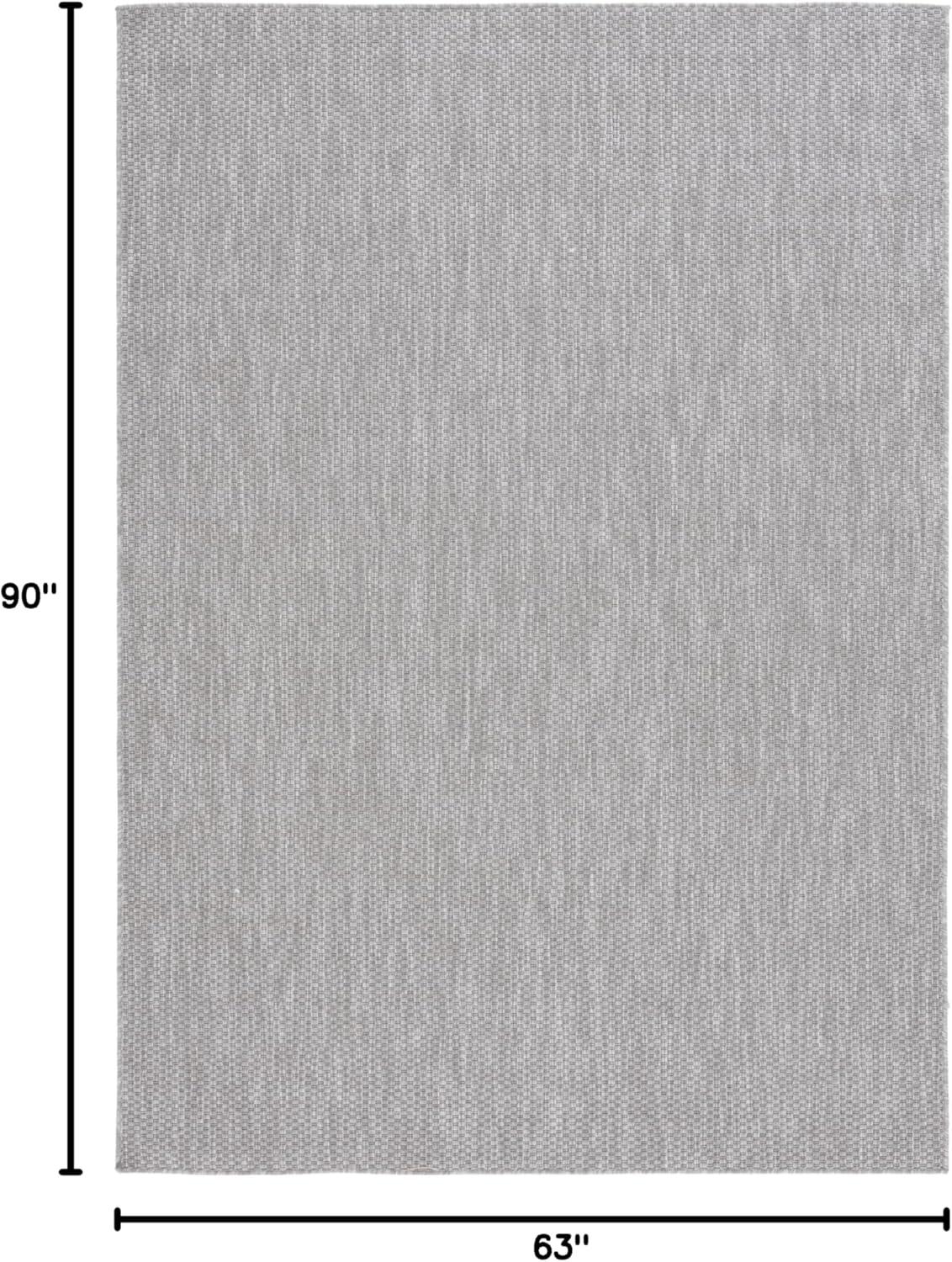 SAFAVIEH Beach House Jacinth Solid Indoor/Outdoor Area Rug, Grey, 5'3" x 7'6"