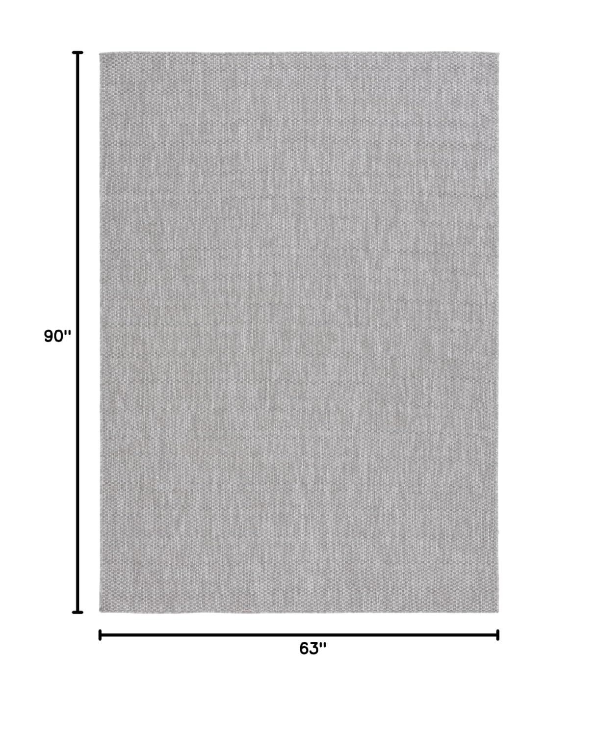 Beach House BHS260 Machine Made Loomed Area Rug - Grey - 5'-3" X 7'-6" - Safavieh