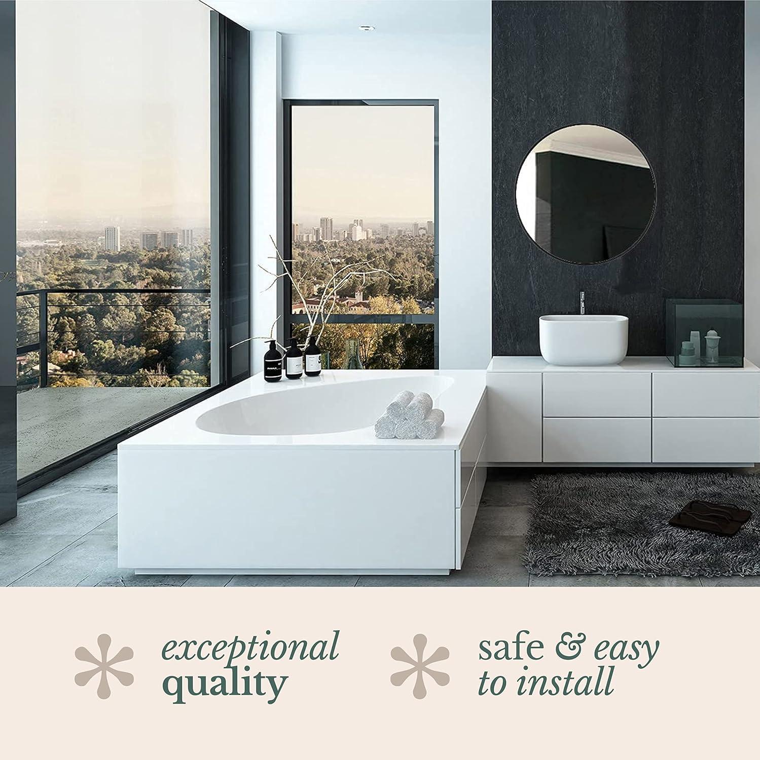 Hamilton Hills 24" Bronze Circle Deep Set Metal Round Frame Mirror Contemporary