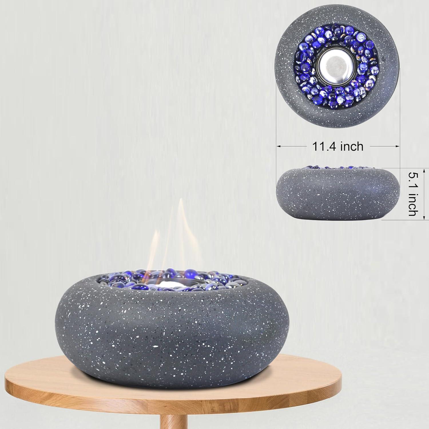 Greyhoo 11.4" x 11.4" Isopropyl Alcohol Concrete Fire Pit