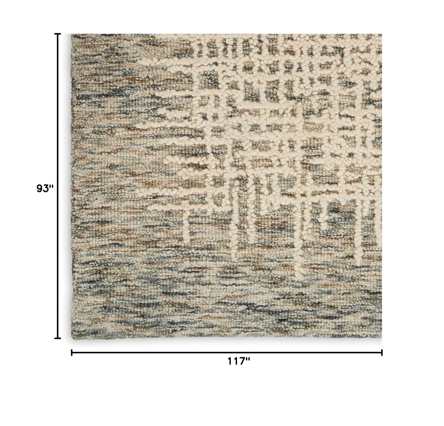 Nourison Vail Rustic Texture Indoor Area Rug Ivory/Multi 7'9" x 9'9"