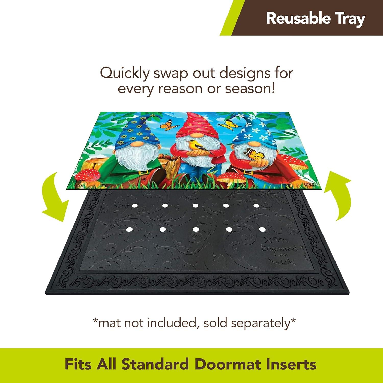 Briarwood Lane Briarwood Lane Outdoor Rubber Doormat Tray Floral Design x Standard Tray