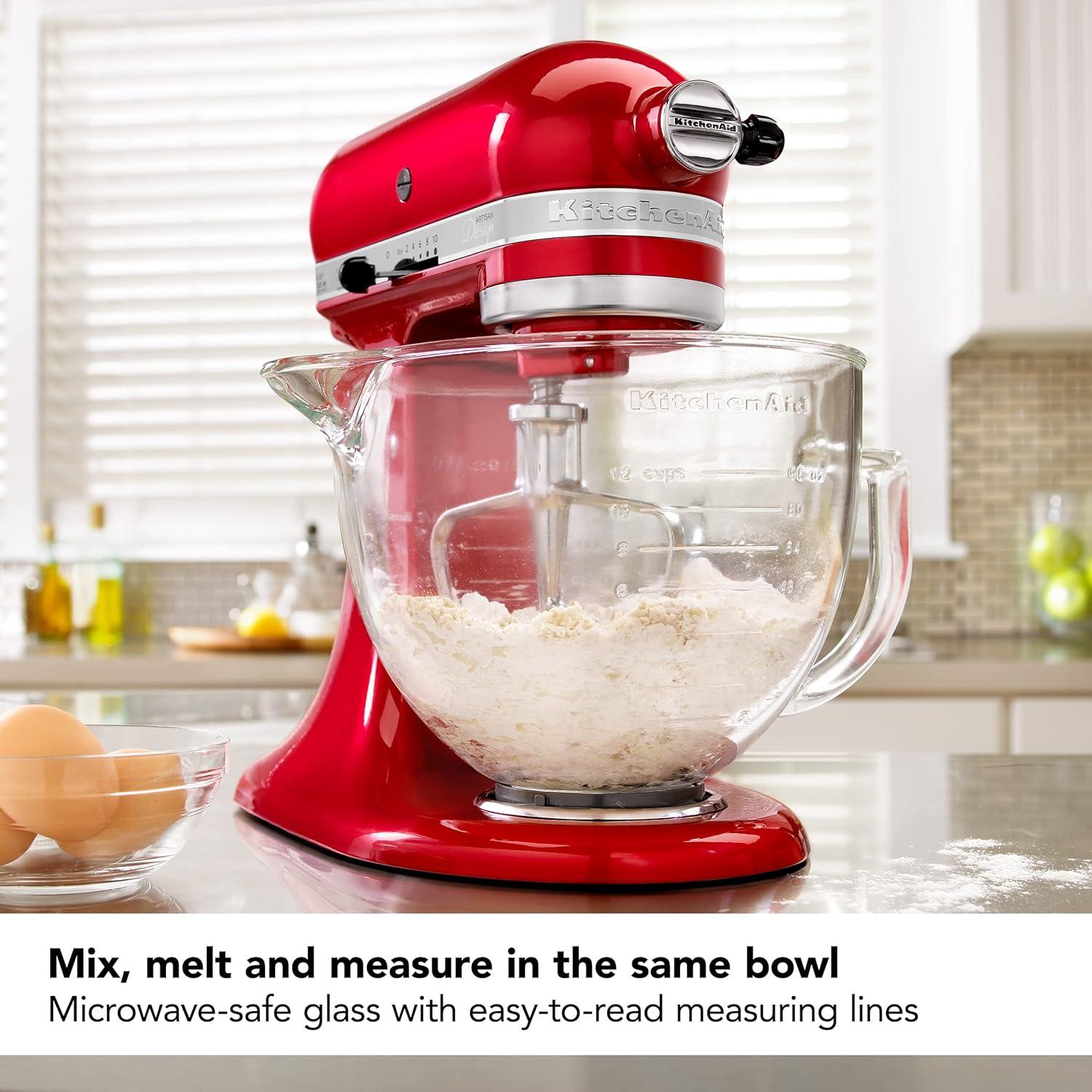 KitchenAid ® Stand Mixer 5-Qt. Glass Mixing Bowl with Measurement Markings and Lid
