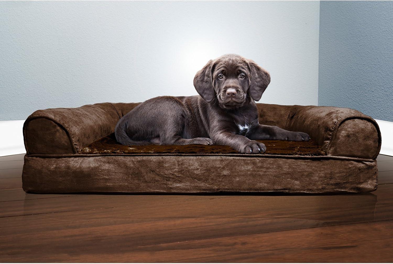 FurHaven Plush & Suede Orthopedic Sofa Dog Bed