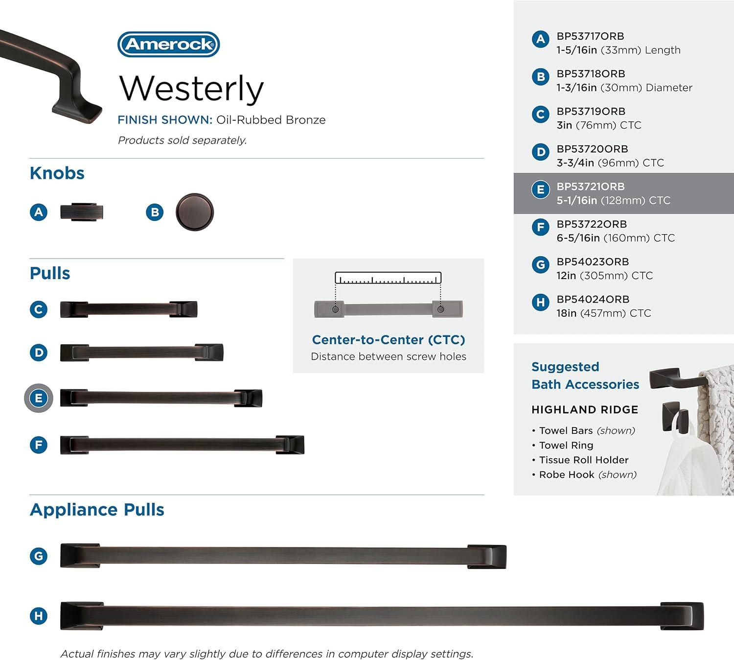 Amerock Westerly Cabinet or Drawer Pull