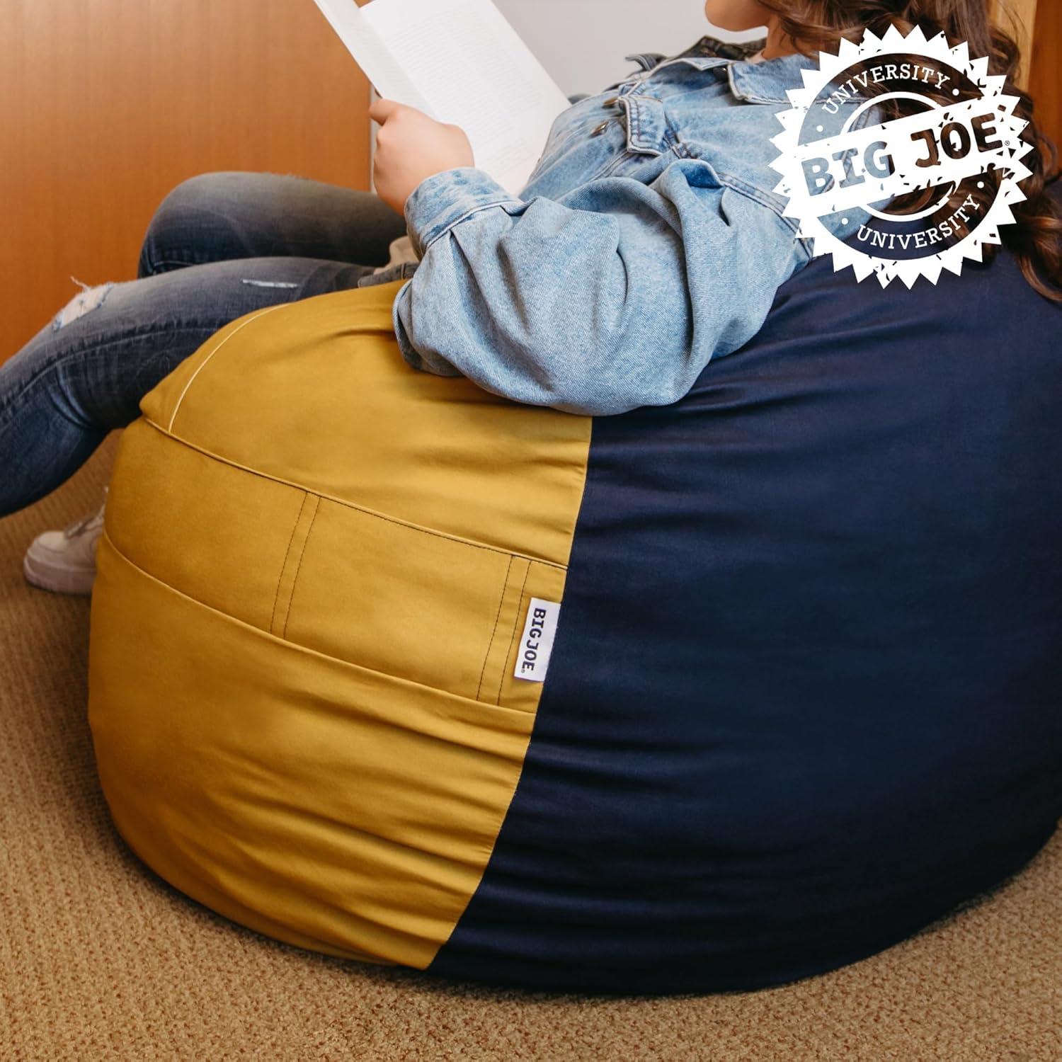 Big Joe Medium 3 Foot Foam Filled Bean Bag Chair with Soft Removeable Cover