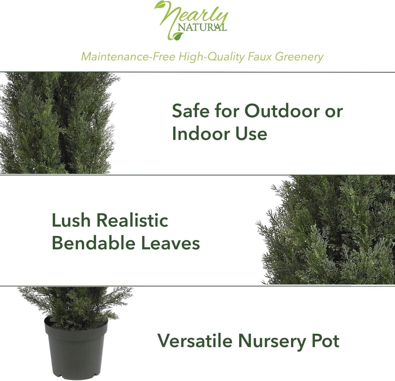 Nearly Natural 5-ft Mini Cedar Pine Tree (Indoor/Outdoor)