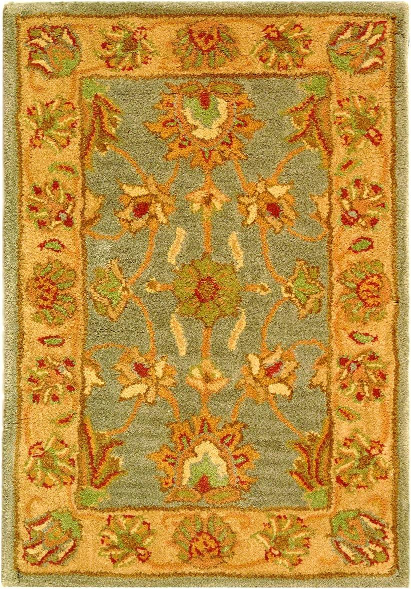 Heritage HG343 Handmade Accent Rug - 2'x3' - Brown/Blue - Safavieh