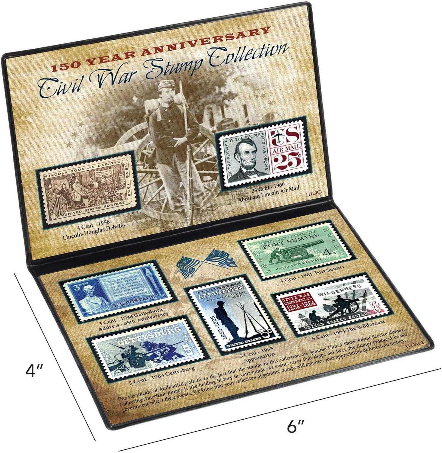 American Coin Treasures 150th Anniversary Civil War Commemorative Stamp Collection