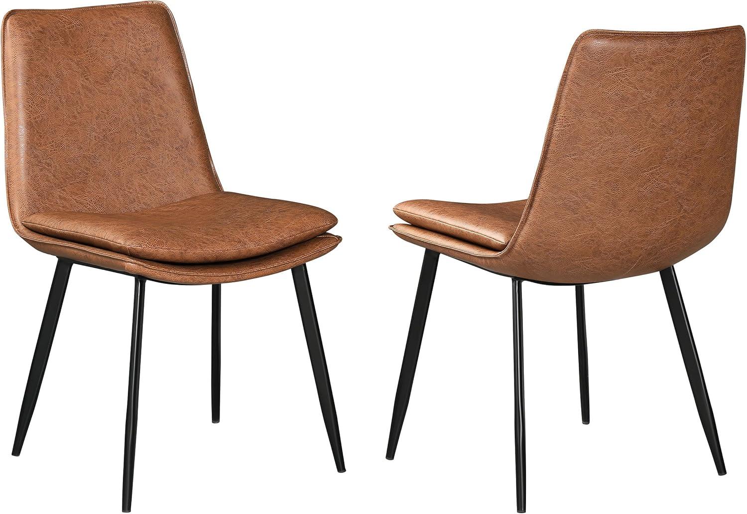 Coaster Ortega Faux Leather Padded Seat Dining Side Chair Coffee