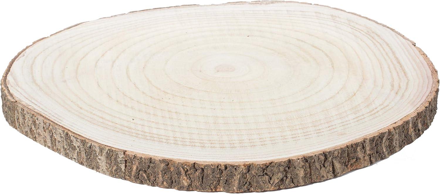 Vintiquewise Barky Natural Wood Slabs Rustic Ornament Slice Tray Table Charger