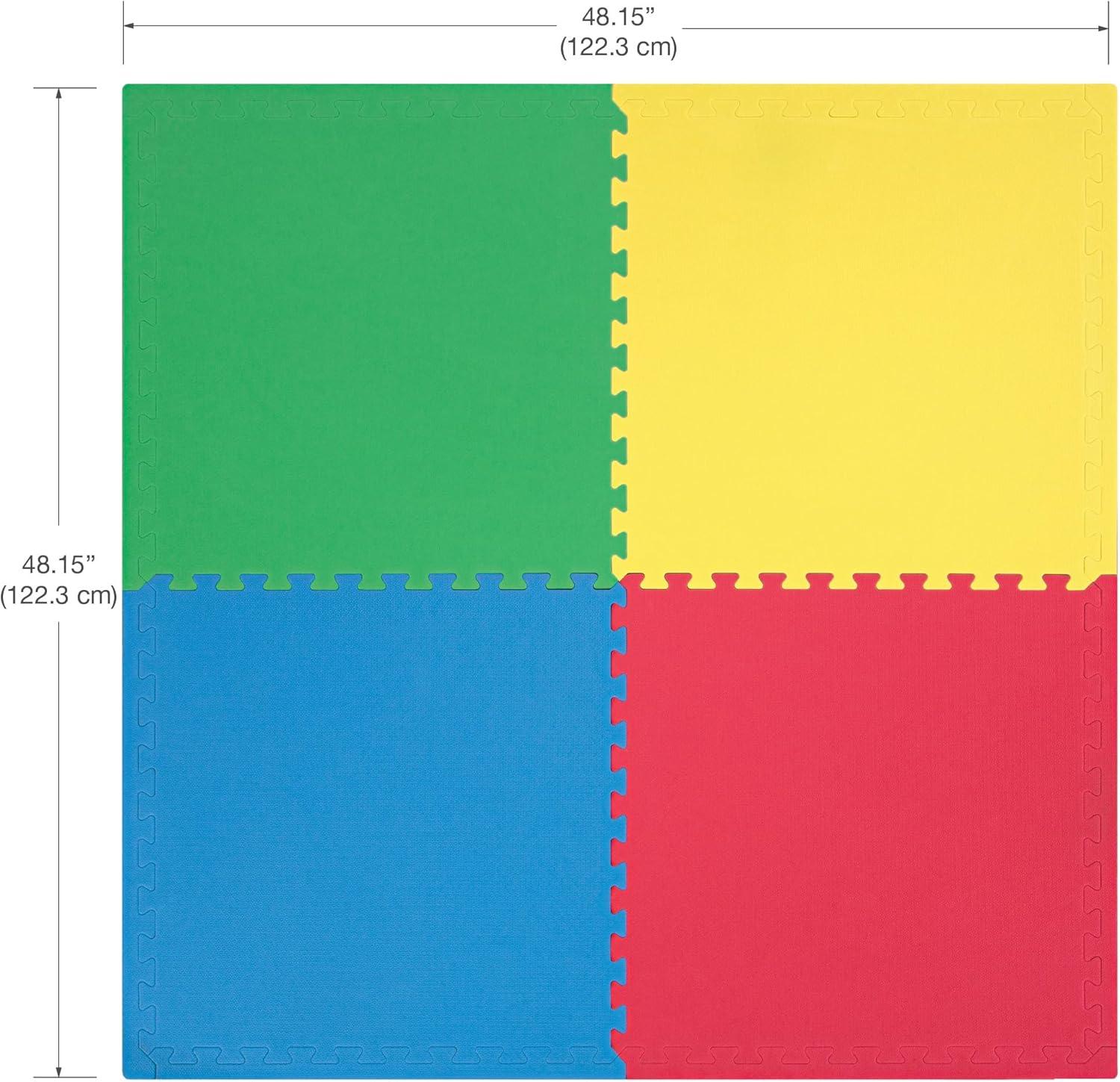 Norsk 24-in W x 24-in L x 0.47-in T Interlocking Foam Gym Floor Tile ( 16-sq ft ) 4 -Pack