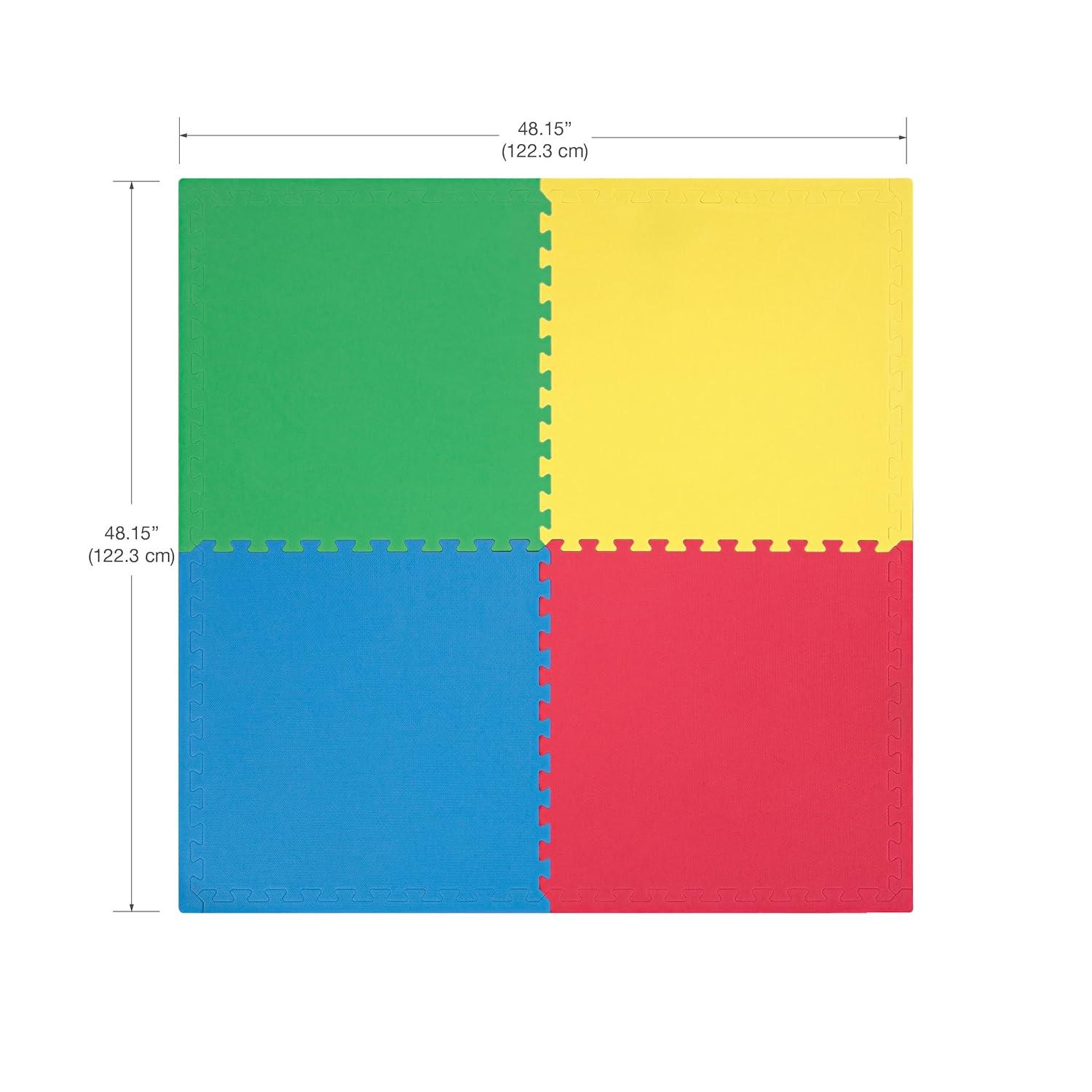 Norsk 24-in W x 24-in L x 0.47-in T Interlocking Foam Gym Floor Tile ( 16-sq ft ) 4 -Pack