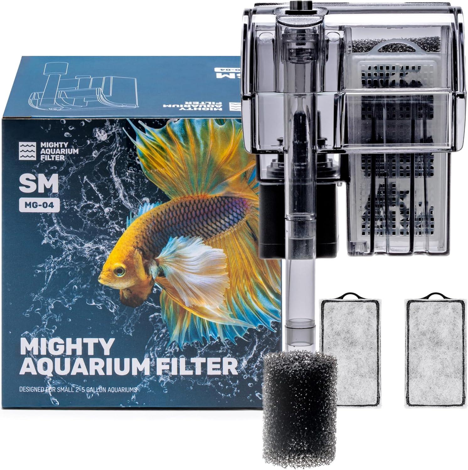 Mighty Small Clear Acrylic Hang On Back Aquarium Filter