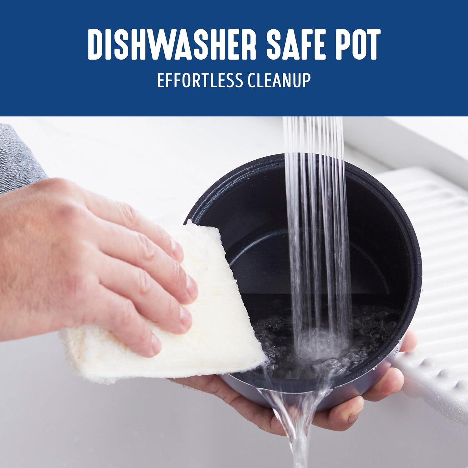 GreenLife Blue and White Ceramic Nonstick Electric Rice Cooker